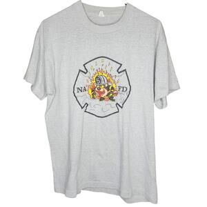 Vintage NAFD fire dept t-shirt size XL Tasmanian Devil single stitch